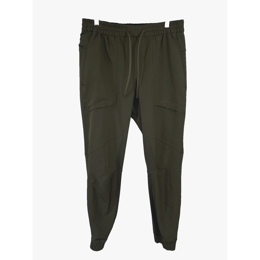 Lululemon Mens License to Train Jogger Pants Size L Green Tapered Athletic